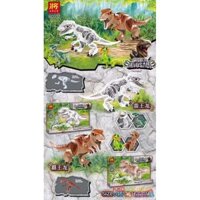 LELE 39097-1 39097-2 39097 non Lego TYRANNOSAURUS DILOPHOSAURUS WILD KINGSAURUS VELOCIRAPTOR 2 BỘ ĐỘC LẬP bộ đồ chơi xếp lắp ráp ghép mô hình Dino WORLD DINOSAUR Khủng Long