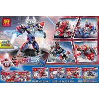 LELE 39143 non Lego ROBOT SIÊU NHÂN ĐIỆN QUANG 4 TRONG 1 bộ đồ chơi xếp lắp ráp ghép mô hình Ultraman Vệ Binh Vũ Trụ Siêu Nhân Điện Quang 442 khối