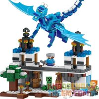 LELE 79253 LEPIN 18020 non Lego RỒNG XANH bộ đồ chơi xếp lắp ráp ghép mô hình Minecraft MY WORLD Game Xây Dựng 548 khối