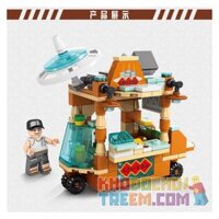 LELE BROTHER 8613 non Lego 8 XE ĐẬU PHỤ THỐI BÁNH BAO BẠCH TUỘC KEM NƯỚC TRÁI CÂY TƯƠI HẠT DẺ CHIÊN XÚC XÍCH XIÊN QUE TRÁNG MIỆNG bộ đồ chơi xếp lắp ráp ghép mô hình City MINI FOOD STREET Thành Phố 1388 khối