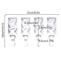 Lemary [Sarawake] Khuôn Làm Kem Khuôn Làm Kem Khuôn Silicon 4 Lỗ Tự Làm Khuôn Hình Bầu Dục