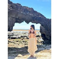 LEMONCHICVN - Chân váy Dài Vintage Ren 2 lớp - CV48