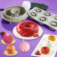 Len Cuộn Bánh Mousse Khuôn Silicon Sợi Bóng Thơm Nến Khuôn