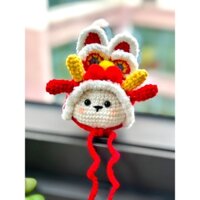 Len móc Đầu lân treo chìa khóa