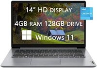 Lenovo 2022: Nâng cấp Ideapad 1i - Máy tính xách tay 14 inch HD, Intel Celeron N4020, RAM 4GB, SSD 128GB (SSD 64GB + Thẻ 64GB), Office 365 1 năm, Webcam, Wi-Fi, Bluetooth, Windows 11, kèm Cáp HDMI LIONEYE