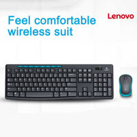 Lenovo cho Logitech MK270 Bộ bàn phím không dây Bộ chuột quang USB di động chống nước tiện dụng cho PC