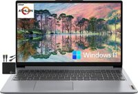 Lenovo IdeaPad 1 15.6 - Mẫu 2023, Bộ xử lý AMD Dual-core Athlon 3050U, RAM 8GB, SSD 256GB, Wi-Fi 6, Bluetooth, Pin lâu, Win 11+MarxsolCables - Máy tính xách tay