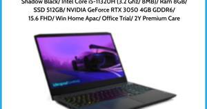 Laptop Lenovo Ideapad Gaming 3 15IHU6 82K101B5VN - Intel Core i5-11320H, 8GB RAM, SSD 512GB, Nvidia GeForce RTX 3050 4GB GDDR6, 15.6 inch