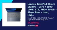 Lenovo IdeaPad Slim 5 16IRU9 - Core 7 150U, 16GB, 1TB, FHD+ Touch - Abyss Blue - Used, Nhập khẩu