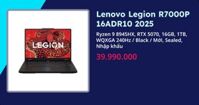 Lenovo Legion R7000P 16ADR10 2025 - Ryzen 9 8945HX, RTX 5070, 16GB, 1TB, 2.5K 240Hz
