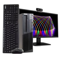 Lenovo M92P PC Desktop Computer, Intel i5, 8GB RAM, 240GB SSD, Windows 10 Pro, New 23.6" FHD LED Monitor, New FHD 1080p Periphio Webcam, Wirele...