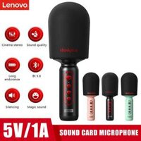 Lenovo Micro Cầm Tay Không Dây M1 Loa Karaoke Di Động Tương Thích Bluetooth DJ Cho KTV Máy Tính Gia Đình Điện Thoại Sống Động Màu Đen