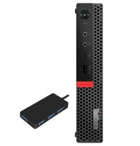 Lenovo ThinkCentre M920q Tiny Home and Business Desktop (Intel i7-8700T 6-Core, 16GB RAM, 128GB PCIe SSD + 1TB HDD (2.5), Intel UHD 630, WiFi, Blue...