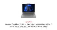 Lenovo ThinkPad X1 2-in-1 Gen 10 – 21Q0003HVN (Ultra 7 255U, 32GB, 512GSSD, 14 WUXGA, W11P, Grey)
