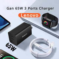 Lenovo thinkplus GaN 65W USB C Sạc Nhanh QC3.0 PD3.0 USB-C Loại C Sạc USB Nhanh Cho Tab Điện Thoại Di Động