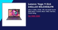 Lenovo Yoga 9 2in1 14ILL10 83LC002LVN - Ultra 7 258V, 32GB, 1TB, 4K OLED Touch (Kèm Bút)