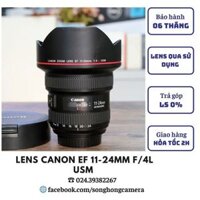 Lens Canon EF 11-24mm F4L USM ( lens qua sử dụng, nguyên bản, độ mới 98%)