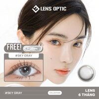 Lens cho mắt thở Silicone Hydrogel LENS OPTIC Sky gray 6 tháng, kính áp tròng cho mắt cận