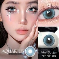 Lens giãn tròng 14.5mm, Kính giãn tròng xanh mắt mèo AQUARIUS MPC cao cấp độ cận 0-8 Chính hãng Angel eyes