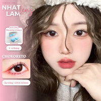 Lens giãn tròng Nâu Chokoreto độ cận 0-8 cỡ 14.5mm mỏng nhẹ cho mắt long lanh Hàn Quốc
