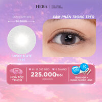 Lens Hera Xám Phấn Trong Trẻo 0 - 8 Độ DUSKY SLATE Nhập Khẩu Hàn Quốc Kính Áp Tròng Cận 6 Tháng