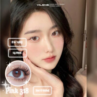 Lens Kính áp tròng Lens cận ( 1 cặp ) [ Pink 318 - 14.0mm có cận dến 6.0] Vilens shop - Lens Douyin