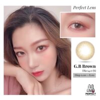 Lens Mắt , Kính Áp Tròng G.B BROWN Độ Cận và Không Độ , DIA 14.0 , Cho Mắt Nhạy Cảm Giá Sale