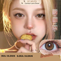 Lens Mắt Kính Áp Tròng Màu Nâu Tây Giãn Vừa Có Viền