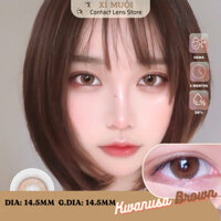 Lens Mắt Màu Nâu Tây Giãn To Kwanusa Có cận