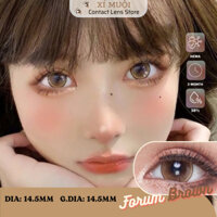 Lens Mắt Màu Nâu Tây Giãn To Forum Có Cận