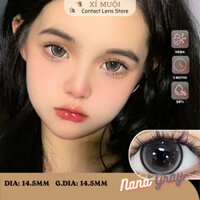 Lens Mắt Màu Xám Xánh Giãn To Nana 0 Độ