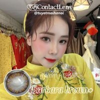 Lens Màu Nâu Tây 3 Tone Barbara Brown 14mm - Kính Áp Tròng Hàn Quốc Vassen Sexy Me