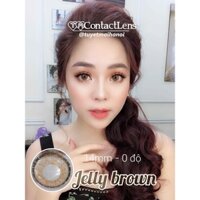 Lens Nâu Tây Không Giãn Jelly Brown 14mm - Kính Áp Tròng Hàn Quốc Chính Hãng Vassen Sexy Me