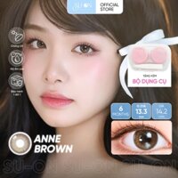 Lens nâu tự nhiên DOLLRING ANNE BROWN chính hãng EYESM | 6 tháng | Kính áp tròng cận SUONLENS