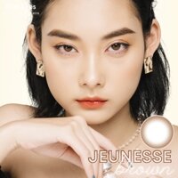 Lens nâu tự nhiên JEUNESSE BROWN, kính áp tròng  nâu nhẹ, giãn  nhỏ , dùng 6 tháng, đủ độ cận đến 8 diop, ẩm cao .