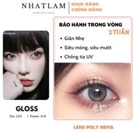 [Lens xám giãn tròng] lên mắt baby long lanh - Dia 14.5mm độ cận từ 0-8 | Nhật Lam Contact Lens | kính giãn tròng xám