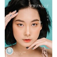 [Lens xanh dương tự nhiên] Kính áp tròng Hàn Quốc TWINKLE BLUE - Lens cận thời trang
