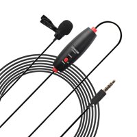 LENSGO LYM-DM1 Mini Omni-directional Lavalier Condenser Microphone Professional Video Microphone with 6m Audio Cable for Canon Nikon Sony DSLR Camera Camcorder for iPhone Samsung Huawei Smartphone