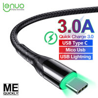 Lenuo Cáp USB 1M Chính Hãng Cáp Sạc Nhanh Micro Usb / Type C / Lightning Cáp Sạc Nhanh Cho Samsung Huawei Oppo Xiaomi Apple iPhone Cáp USB Loại C USB-C Sạc Nhanh