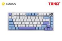 LEOBOG Hi75 BÀN PHÍM CƠ GAMING CÓ DÂY (Phiên bản Xanh dương + trắng + tím/ Milky white and purple/ Grey wood V3 switch)