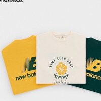 Leon Dore ALD New Balance Áo Thun Cotton Tay Ngắn Thoải Mái In Hình Chủ Đề Bóng Rổ