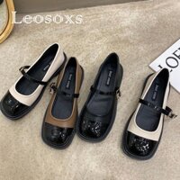 Leosoxs  giày búp bê Mary Jane Lolita Đế da mềm đế êm thời trang máy răng Tiện dụng Điệu đà Bảnh bao Thể thao Cổ điển FLF23C0BFP 51Z231218
