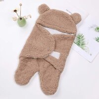 Leota Baby Swaddle Làm Dày Trẻ Sơ Sinh Mùa Đông Flannel Cotton Chăn Ga Gối Cho Bé Túi Ngủ