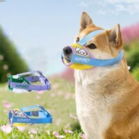 Leota Dog Mesh Mõm thoáng khí, Mõm chó cưng hoạt hình chống ăn, Vòng chống cắn có thể điều chỉnh dễ thương Phụ kiện miệng chó