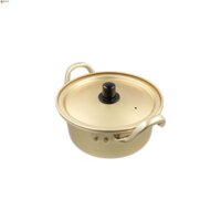 Leota Ramen Nồi Ăn Sáng Mì Trứng Sữa Súp Nhôm Vàng Có Nắp Nồi Nhanh