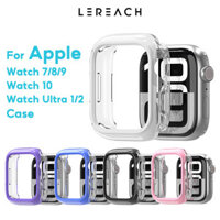 Lereach Cover Cho Apple watch 7 8 9 10 Ultra 41mm 42mm 45mm 46mm 49mm Vỏ TPU PC Bảo Vệ Cản
