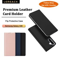 Lereach Vỏ gập có khóa từ Đây Samsung Galaxy A56 A36 A26 A06 Ốp lưng có chèn thẻ TPU Chống Sốc Chống Trầy Da Cao Cấp