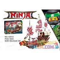 LERO 12013 non Lego PHẦN THƯỞNG CỦA DESTINY'S SMALL bộ đồ chơi xếp lắp ráp ghép mô hình The Lego Ninjago Movie DESTINY'S BOUNTY Ninja Lốc Xoáy 1633 khối