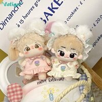 [Letigo] Quần áo búp bê, Bộ váy thu nhỏ màu vàng hồng 10cm, Tai sang trọng sáng tạo Cánh thiên thần chơi nhà búp bê Mũ nón Bộ đồ búp bê nhồi bông