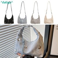 [Letigo] Túi Đeo Vai, Túi Đeo Ngang Da PU Nhỏ, Túi Xách Nữ Màu Trơn Bướm Cô Gái